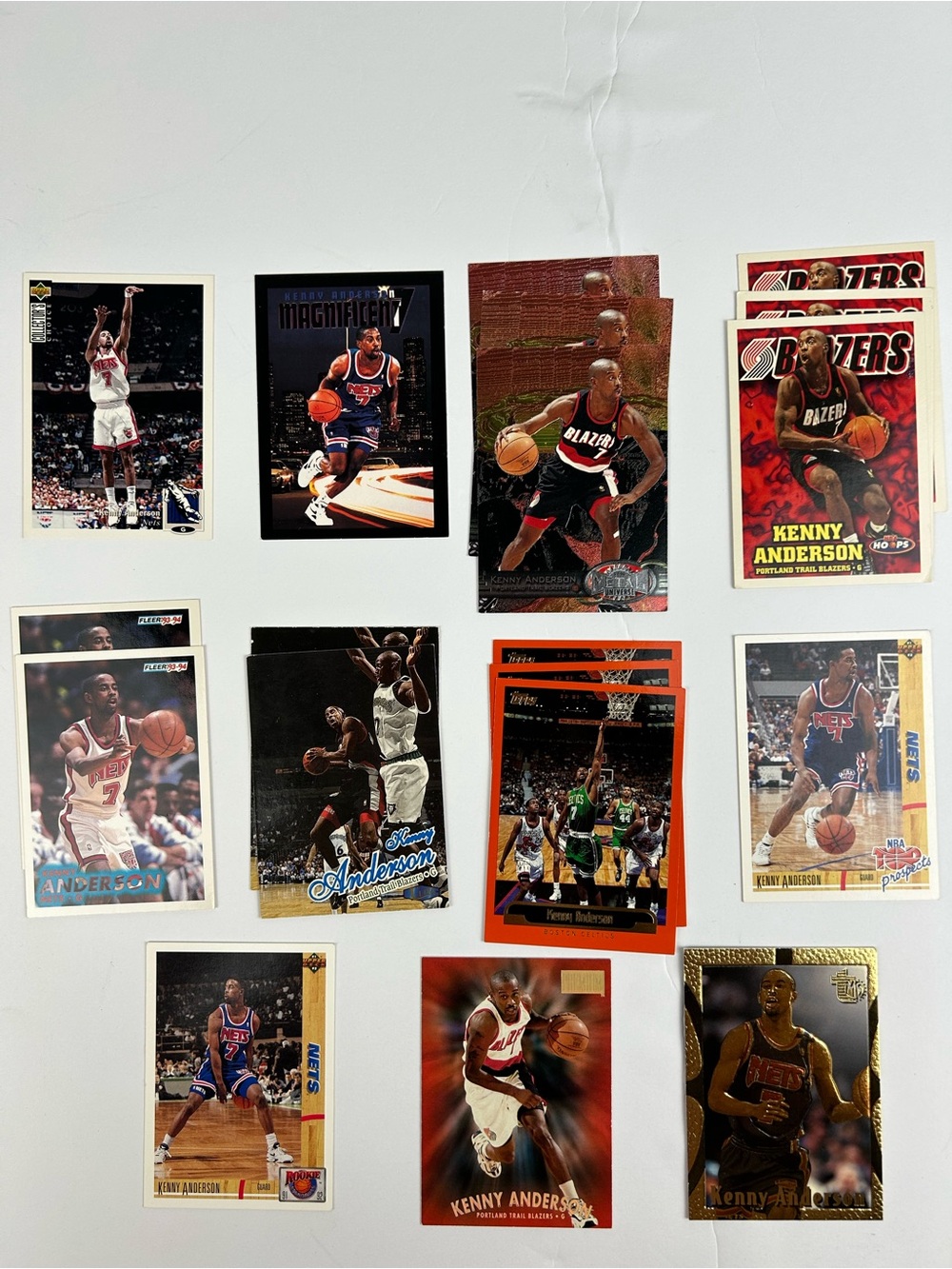 Kenny Anderson Basketball Cards Lot 18 Mix Brands 1992-1999 NBA Nets Blazers